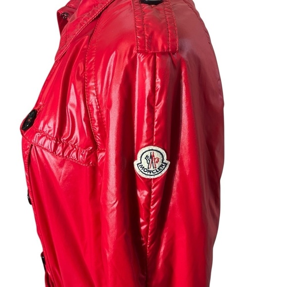 MONCLER Y2K Shiny Nylon Double Breasted Trench Coat Jacket - Picture 8 of 16